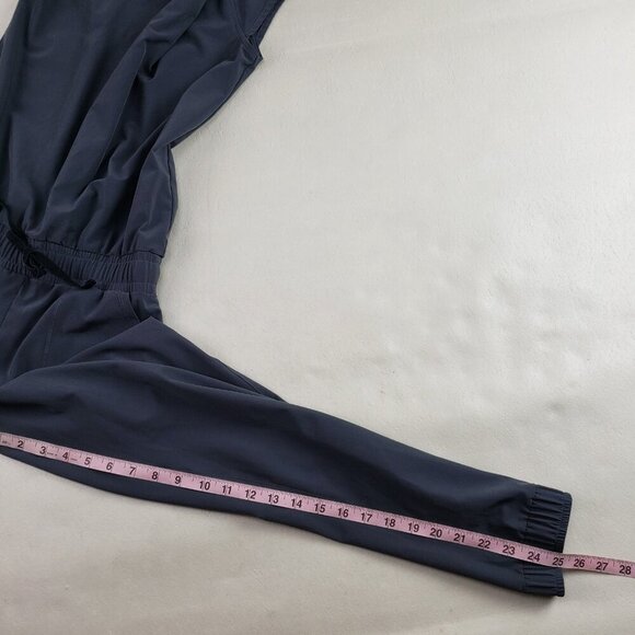 Albion Jetsetter Cap Sleeve Jumpsuit Womens XXS Gray Cinch Waist Ankle Zipper - Picture 14 of 14